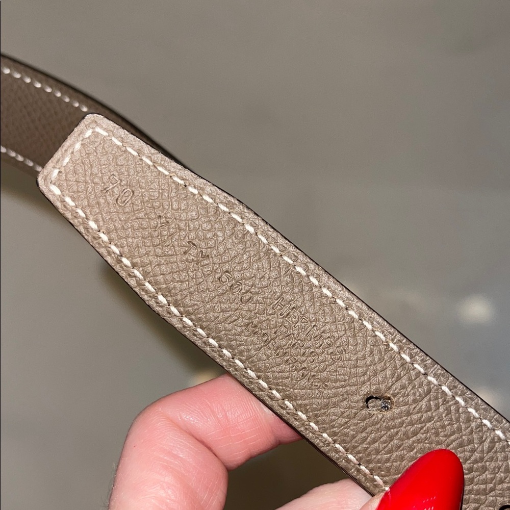 Hermes Brown Leather H Belt with Gold H Buckle - Picture 4 of 6